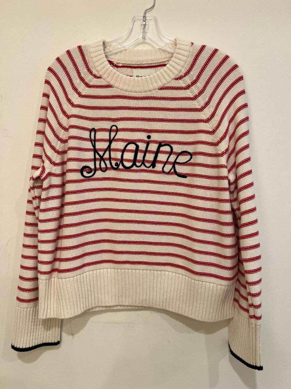A&F Women’s Stripe Maine  Sweater  Size S